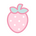 a small pink strawberry. drawn by hanodeart